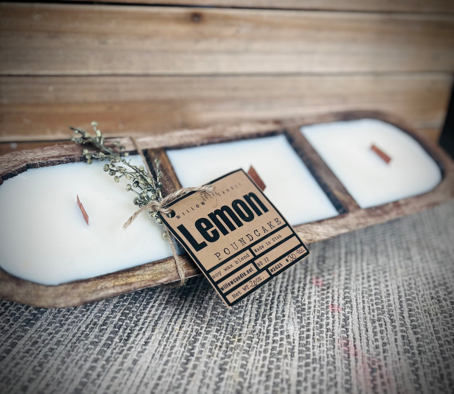 Lemon Poundcake dough bowl candle.