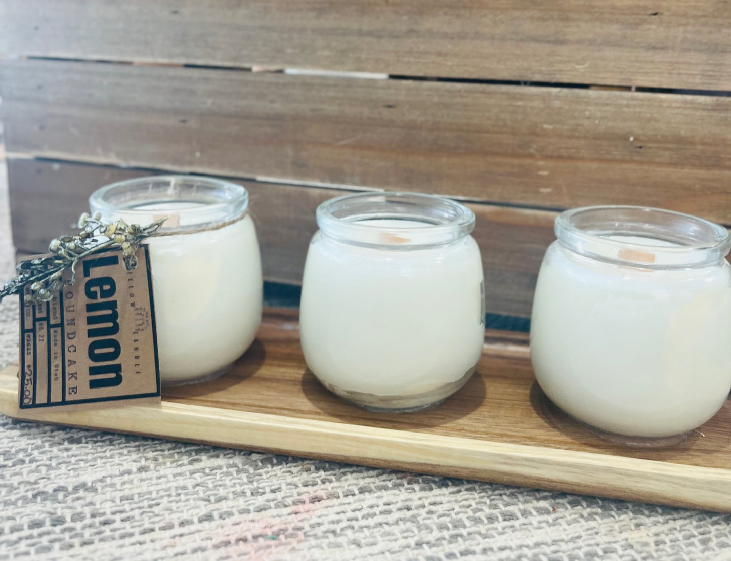 3, 3oz candle tray