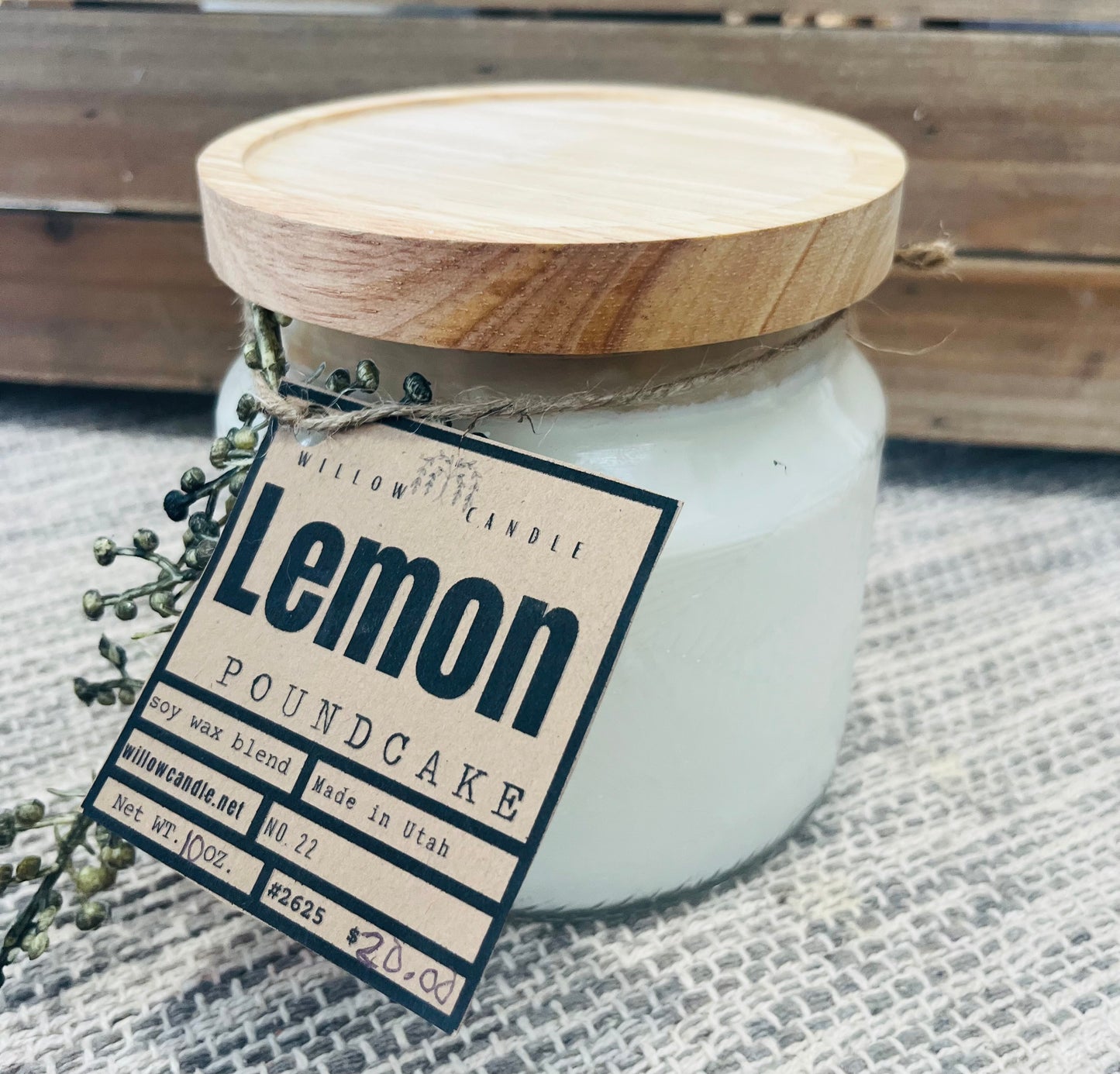 Lemmon poundcake soy wax candle